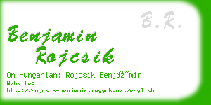 benjamin rojcsik business card